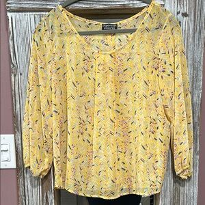 Papermoon Vibrant Yellow and Pink Blouse
